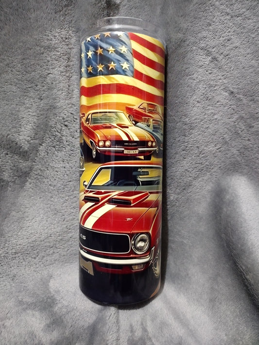 20oz AMERICAN FLAG CARS