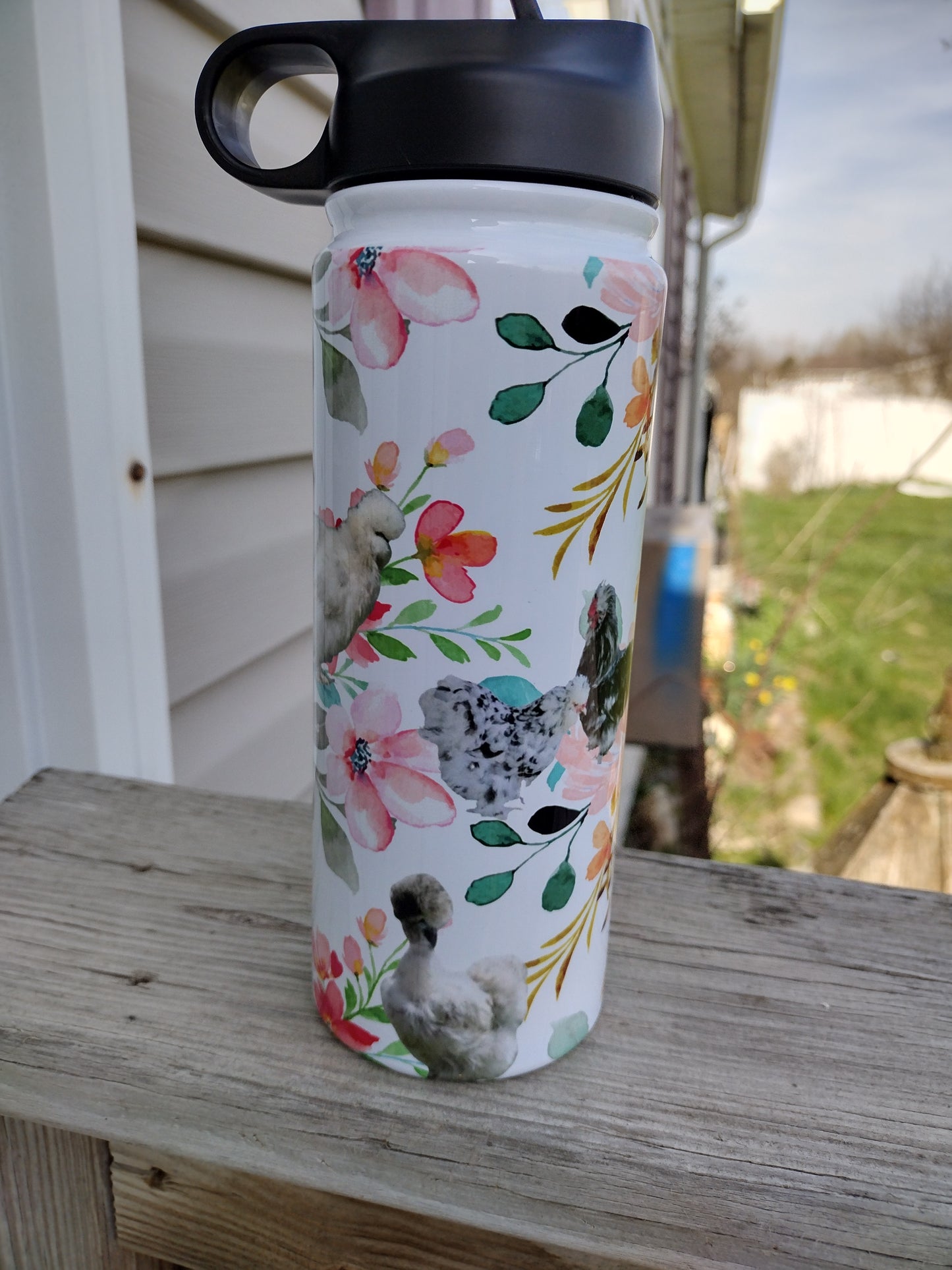 Floral silkie waterbottle