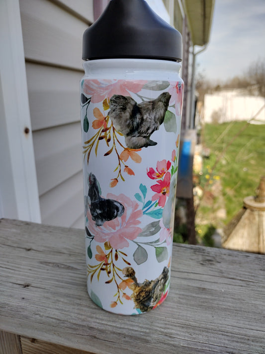 Floral silkie waterbottle