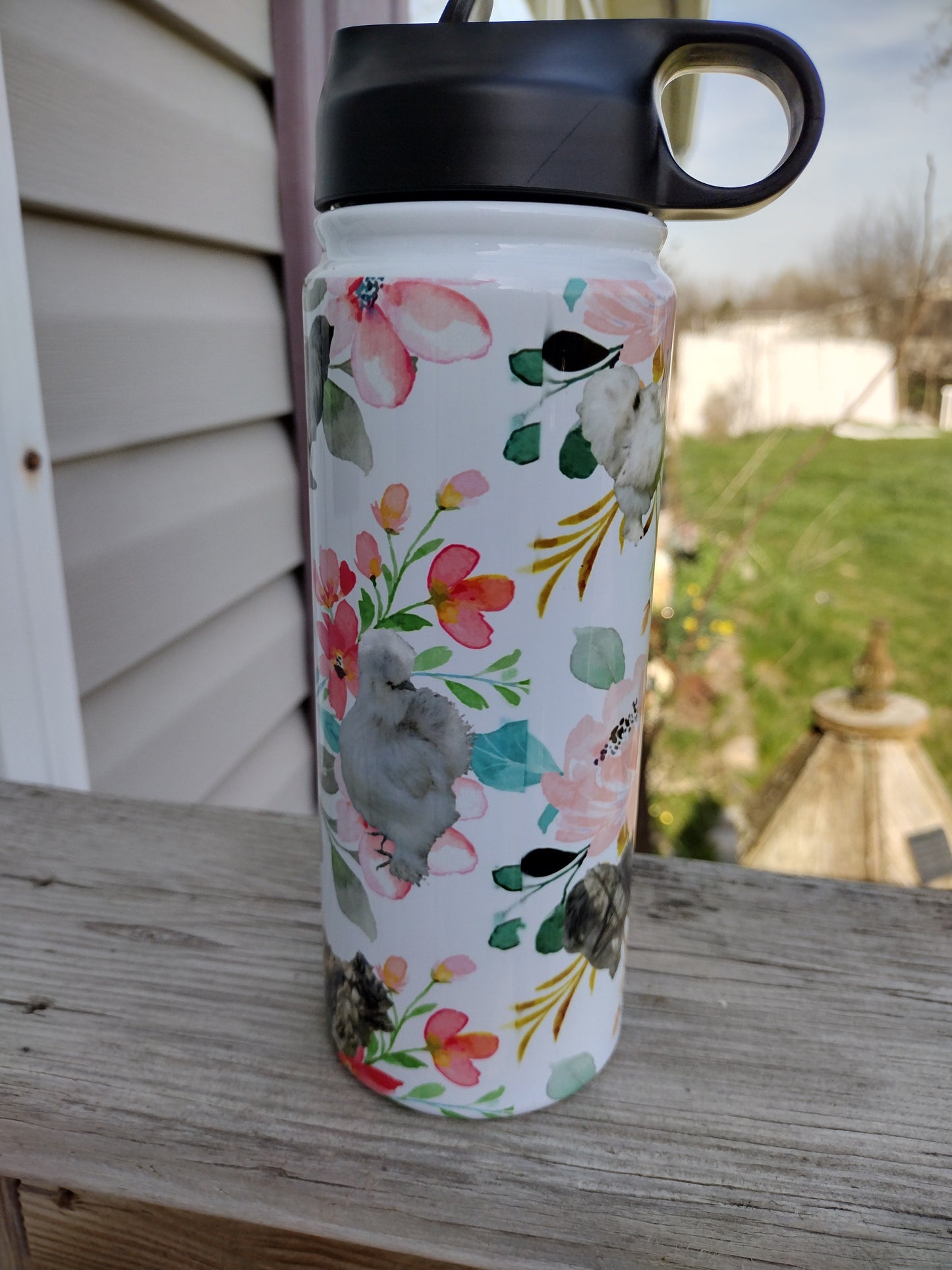 Floral silkie waterbottle