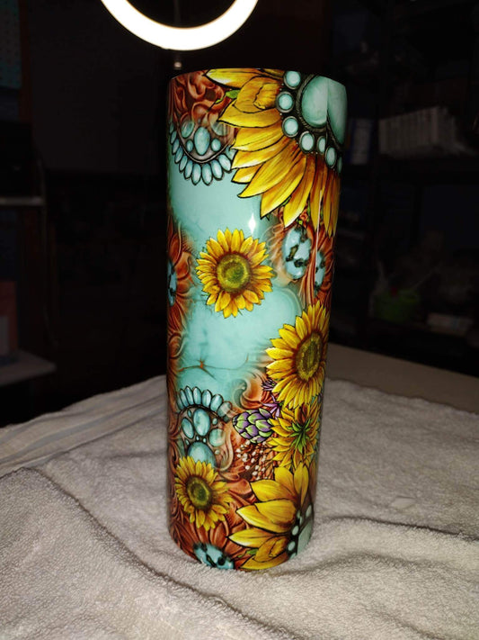 20oz SUNFLOWER JEWELED